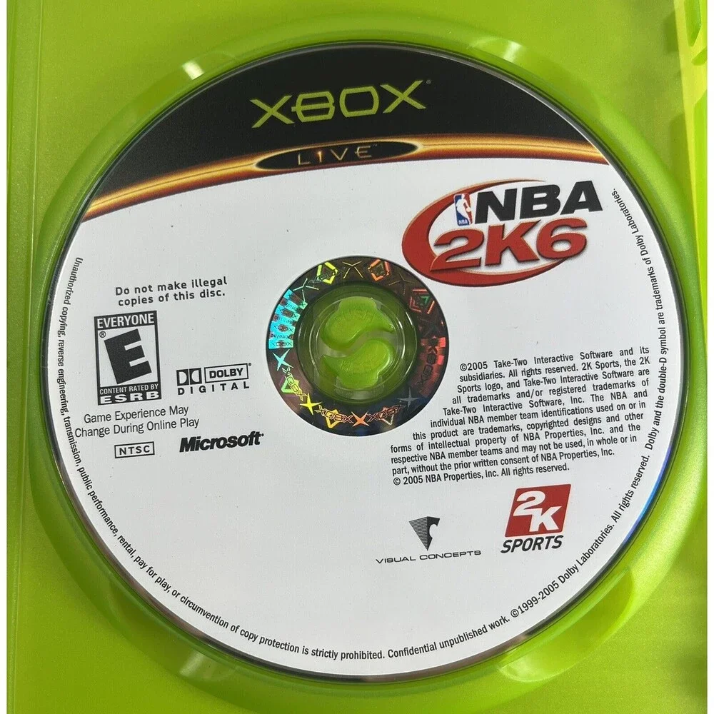NBA 2K6 Microsoft Xbox 2005 2K Sports Complete with Manual Tested